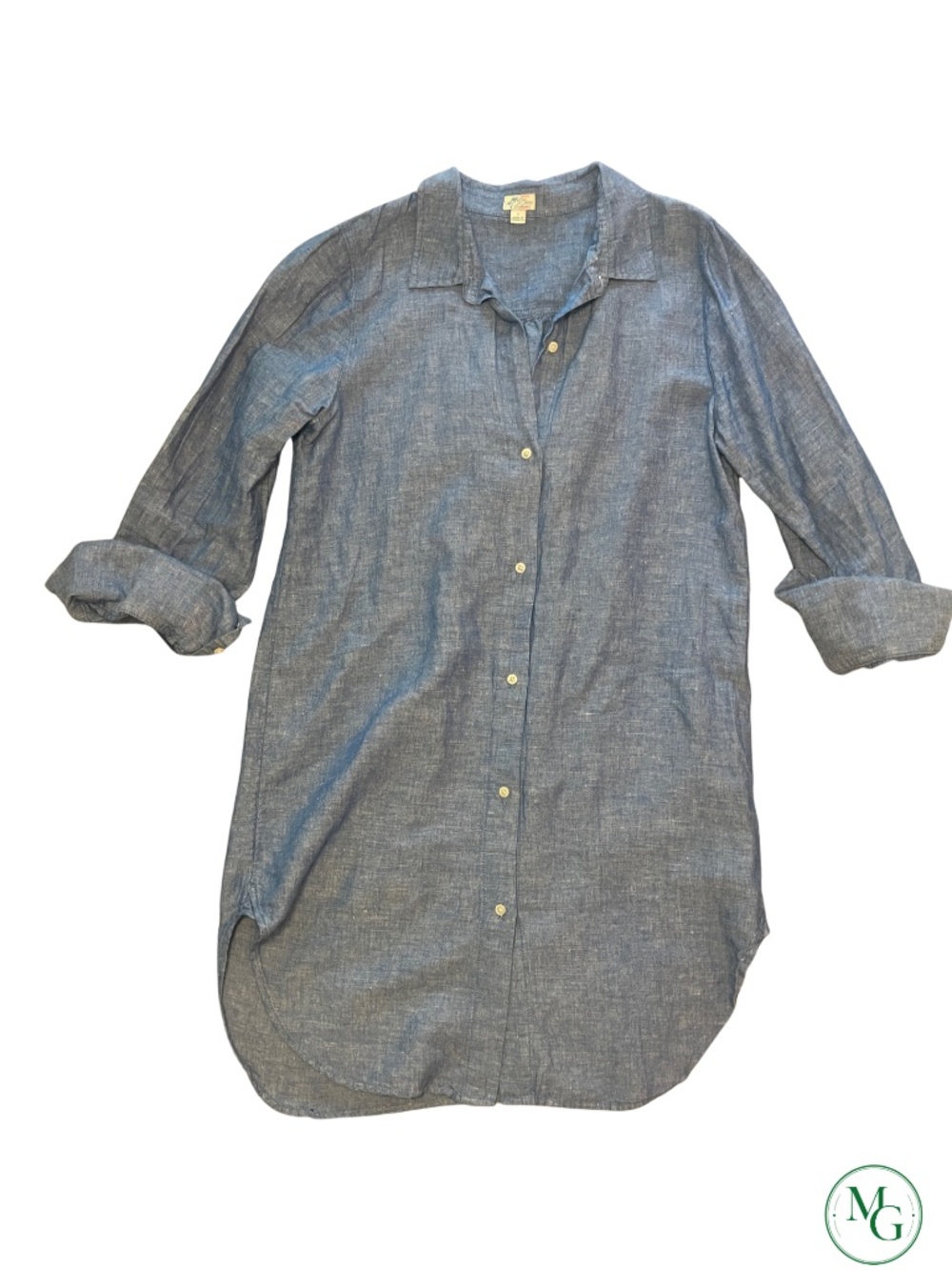 J. Crew Blue Chambray Button-Front cover up